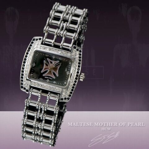 Maltese Black Mother of Pearl Watch