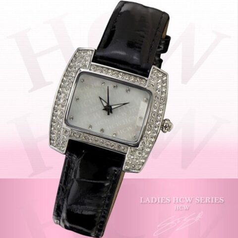 HCW Series Ladies White Mother of Pearl, Leather Strap