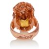 RG7010-RG Ku (Tiki Ring Long Tongue) Rose Gold with White Diamonds (Tiki Collection)