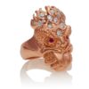 RG7010-RG Ku (Tiki Ring Long Tongue) Rose Gold with White Diamonds (Tiki Collection)