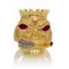 RG7012-YG Lono (Tiki Ring with Cigar) Yellow Gold with Rubies and White Diamonds (Tiki Collection)