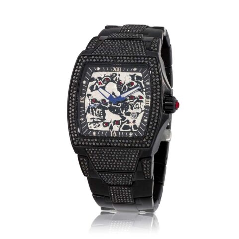 Lost Skulls Watch in Black IP with Black Diamonds 5.25ct (Diamond Collection), designed by Steve Soffa.