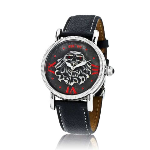 Soul Collector Watch in Leather and Stingray Strap in Black, designed by Steve Soffa