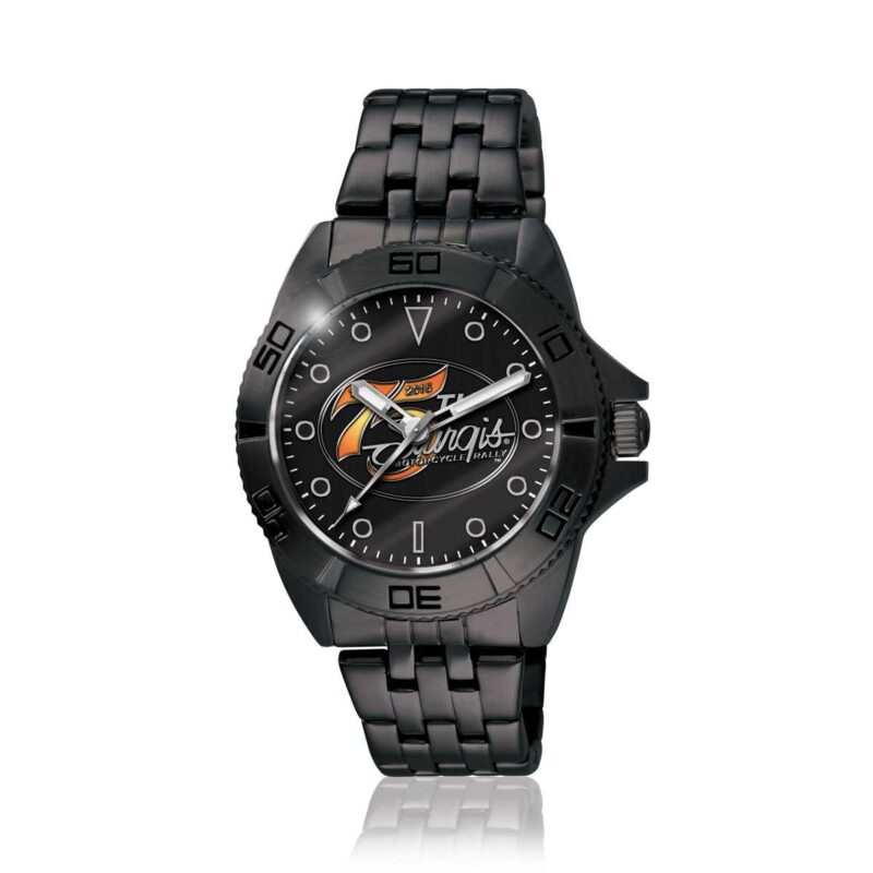 Sturgis 75th Anniversary Logo Edition Model Mens Watch :: in Stainless Steel with Black IP