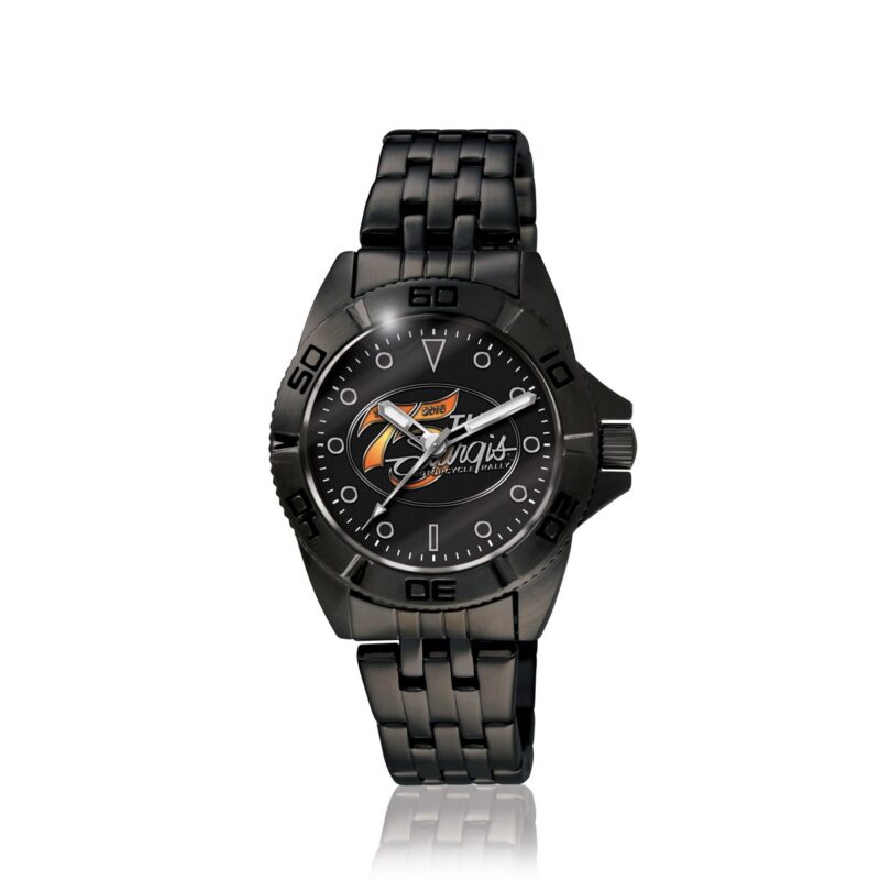 Sturgis 75th Anniversary Logo Edition Model Ladies Watch :: in Stainless Steel with Black IP