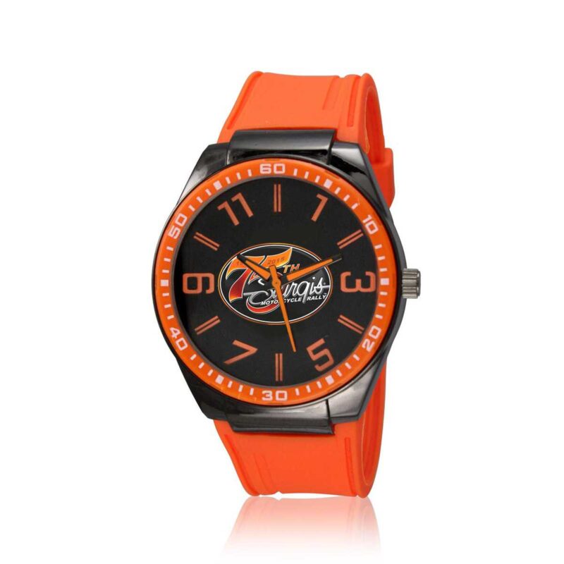 Sturgis 75th Anniversary Logo Edition Watch :: with Orange Strap