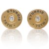 STUEAR203YG Sturgis 75th Anniversary "Bullet" Earrings :: in Yellow Gold with White Diamond