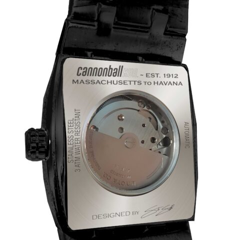 Caseback for CBR700-BK Cannonball Run 2016 Edition Mens Watch in Black IP, designed by Steve Soffa