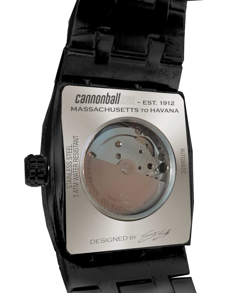 Caseback for CBR700-BK Cannonball Run 2016 Edition Mens Watch in Black IP, designed by Steve Soffa