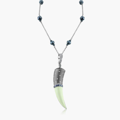 PD22209WTGS Claw Shape enable Tanzanite and diamonds