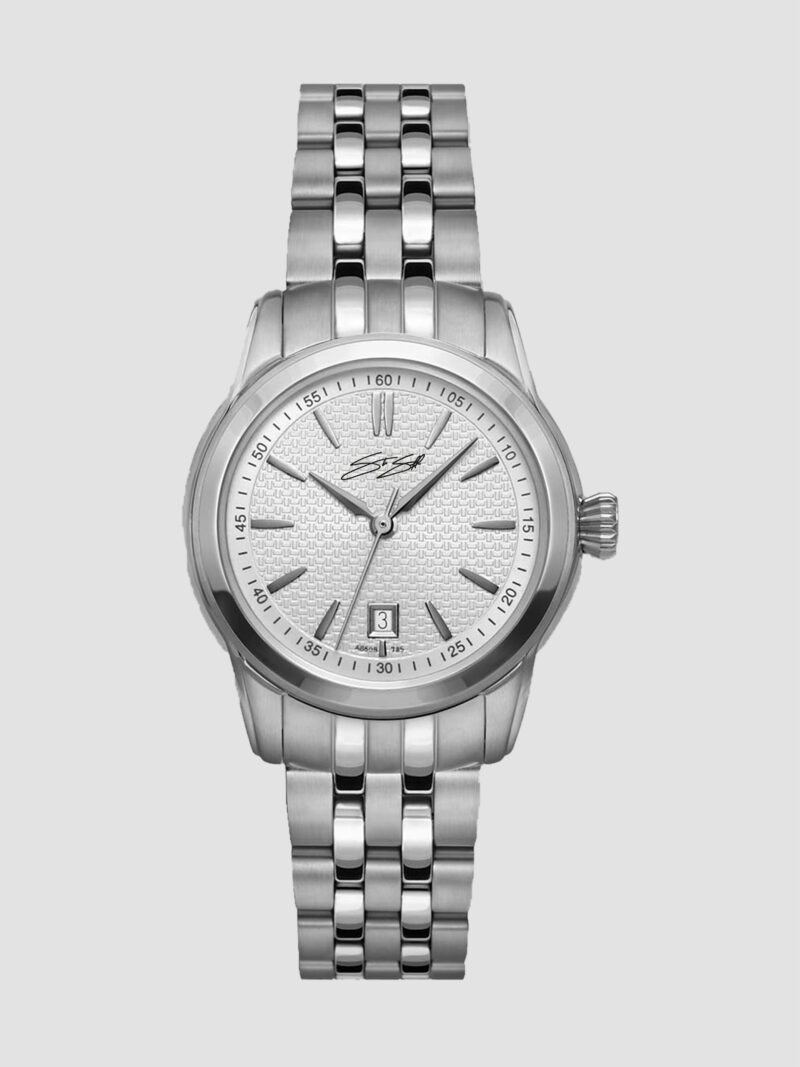 Classic Ladies The Donoteah Watch ::  Swiss Movement Silver Stainless Pearl White Dial Model: CLAL-SSGLD-WTGD