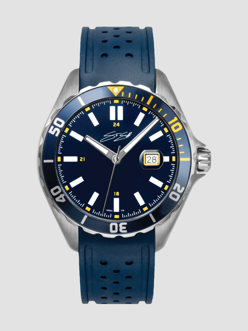 Divers Enzo Watch :: Swiss Movement Stainless Steel Midnight Blue Dial Sapphire Crystal Model DIV-RU-MDNTBLU